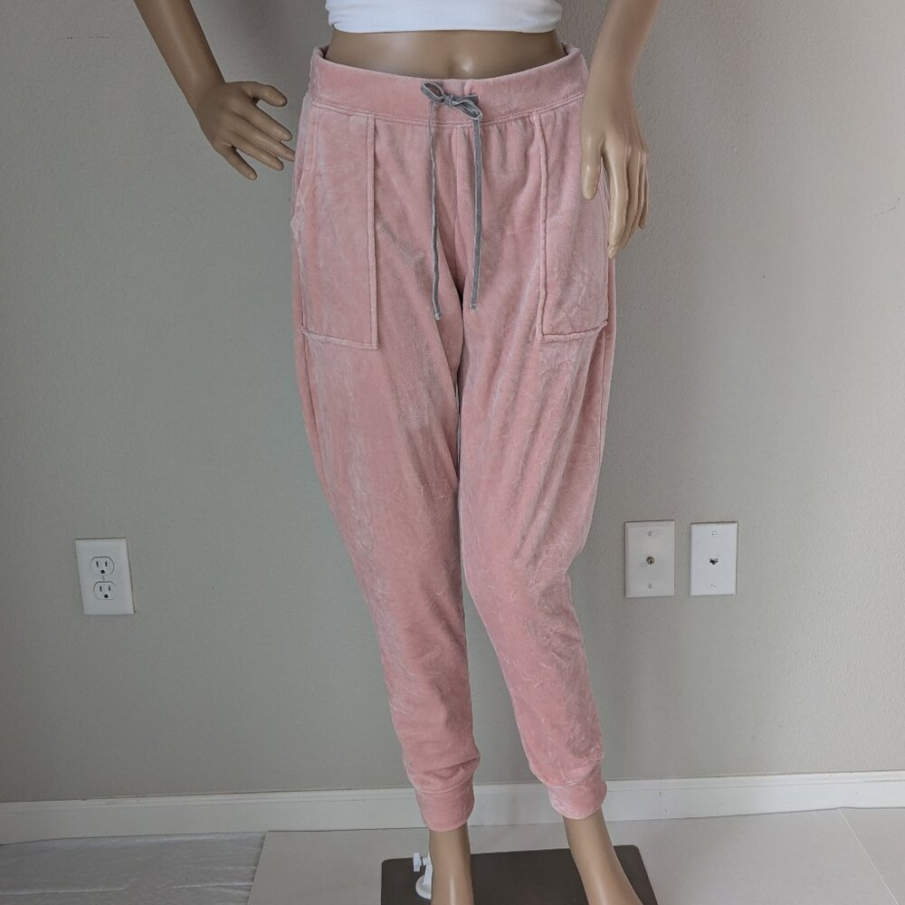 House of Harlow 1960 Velour Jogger Pants Womens Small Soft Pink Nicole Richie